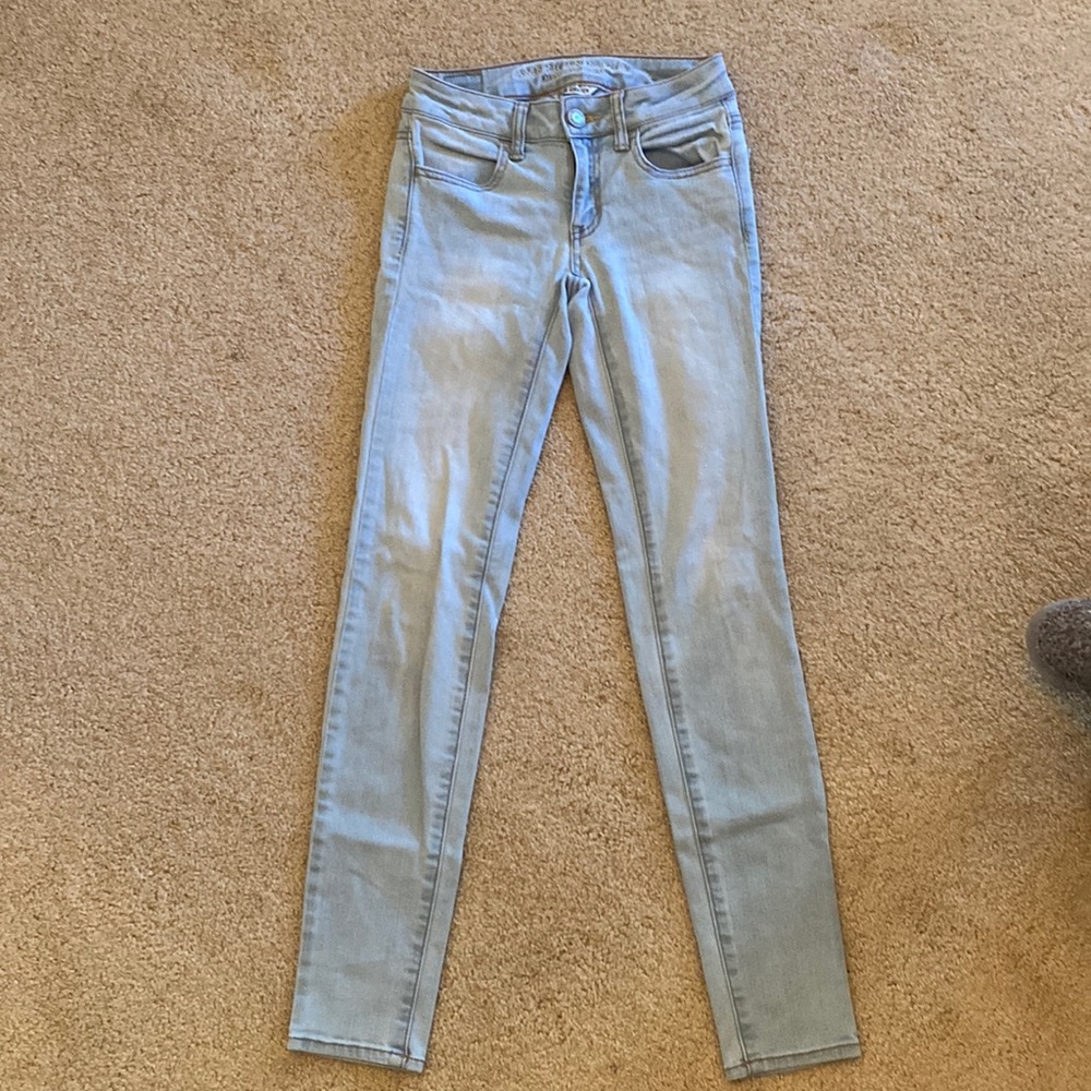 American Eagle size 00 regular light denim jeans jeggings